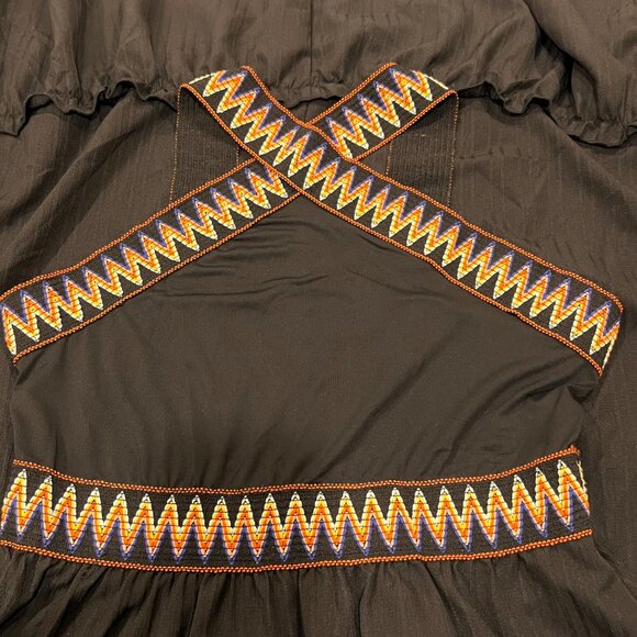 Beachsissi Chevron Crisscross Ruffled Midi Dress, NWT, XL - Picture 10 of 12